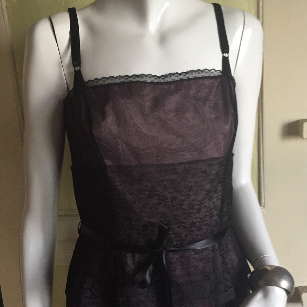London Time lace and satin dress